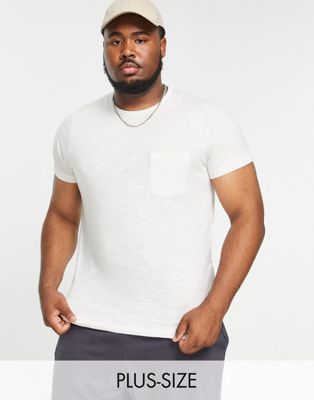 French Connection Plus textured t-shirt in ecru - ASOS Price Checker