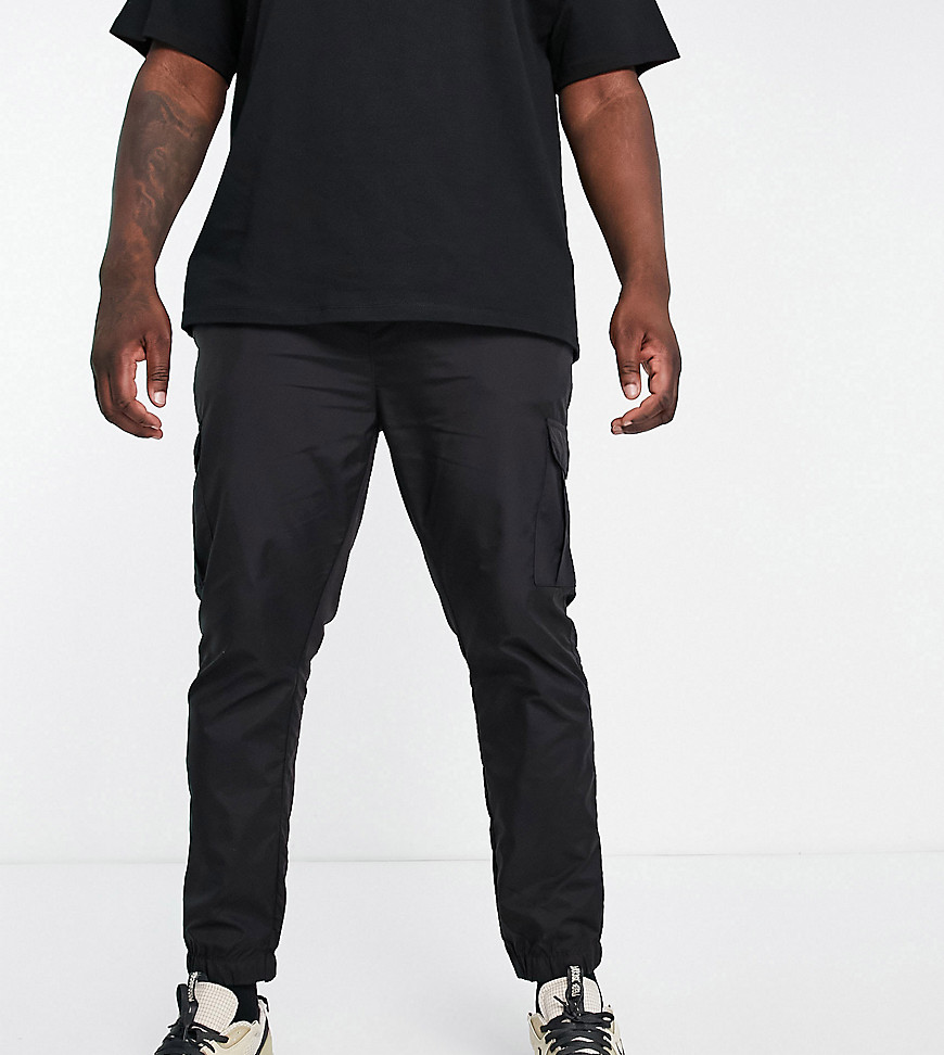 French Connection Plus utility tech cargo pants in black