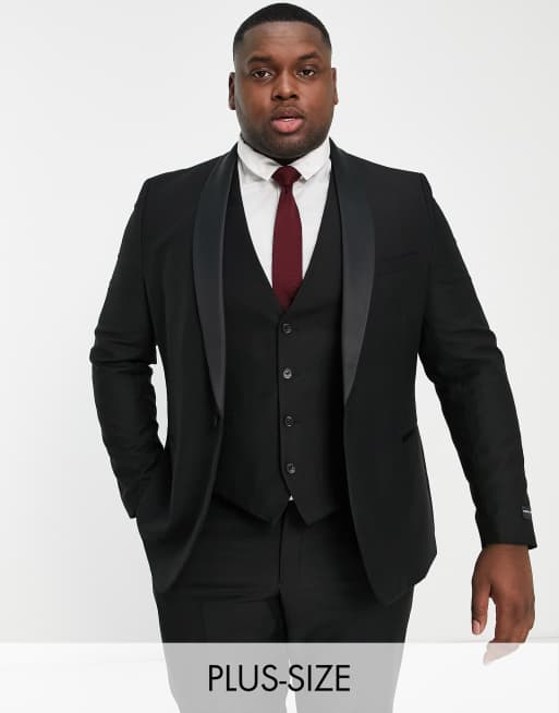 French Connection Plus wedding slim fit tuxedo suit jacket | ASOS