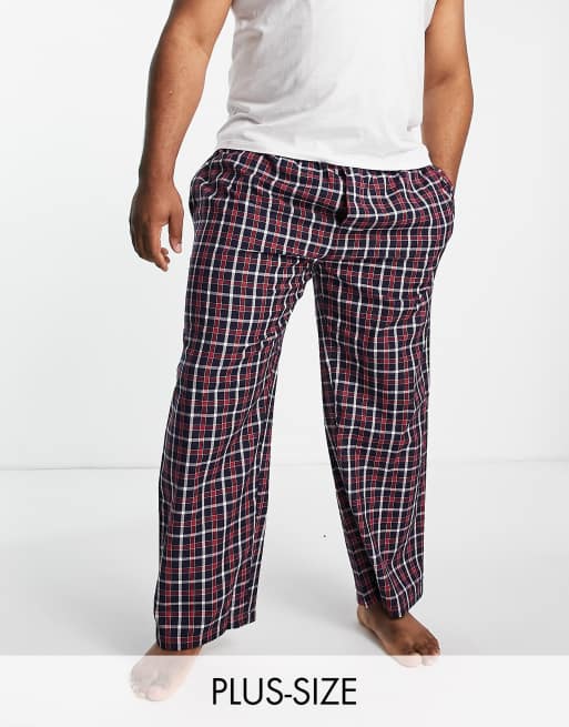 French Connection Plus woven pants in navy and red
