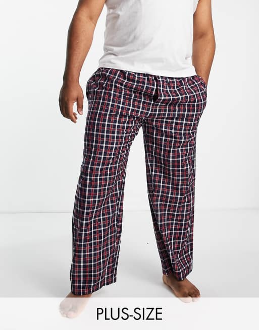 French Connection Plus woven trousers in navy and red | ASOS