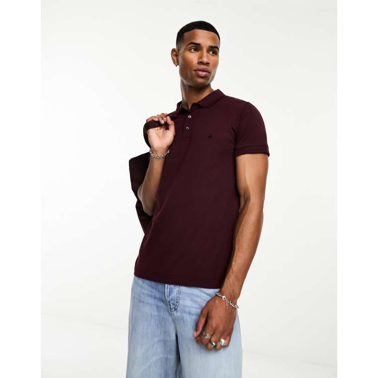 Mens sale burgundy polo