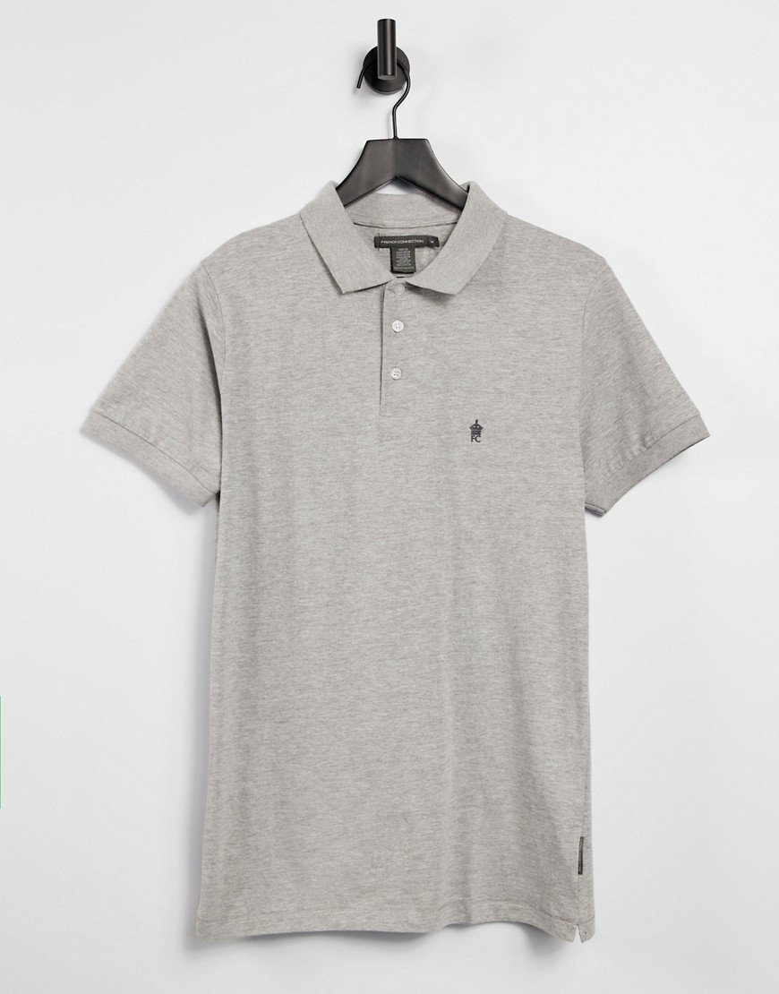 French Connection polo in light gray-Grey