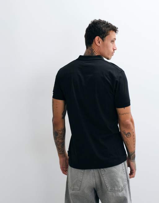 French Connection - Polo nera regular fit, 4 di 5