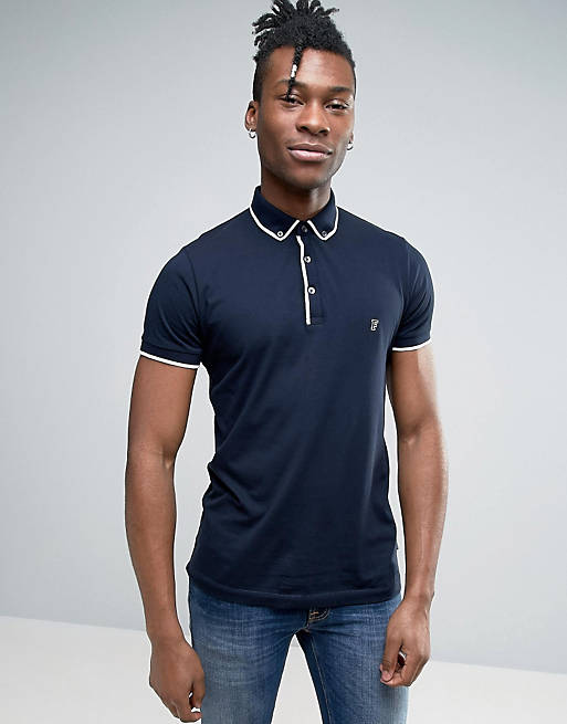 French Connection Polo Shirt with Collar and Placket Tipping | ASOS