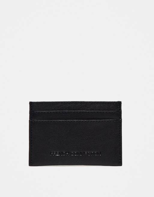 French Connection - Porta carte classico nero in pelle