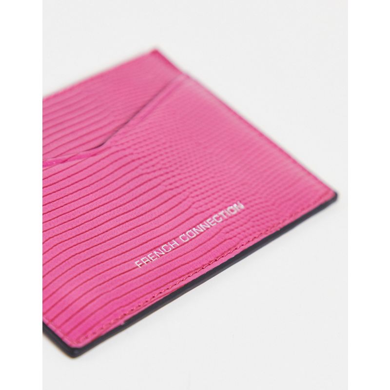 Donna Designer French Connection - Porta carte di credito rosa vivo