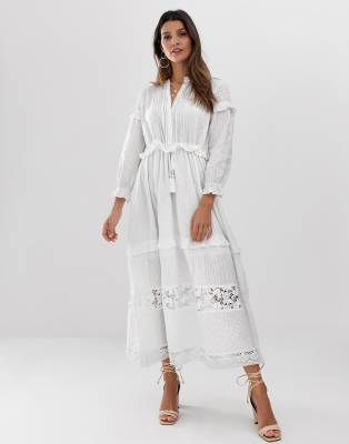 long sleeve white cotton nightgown