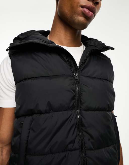 Mens puffer 2024 gilet with hood