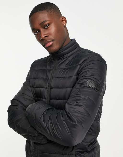 French Connection puffer jacket in charcoal ASOS