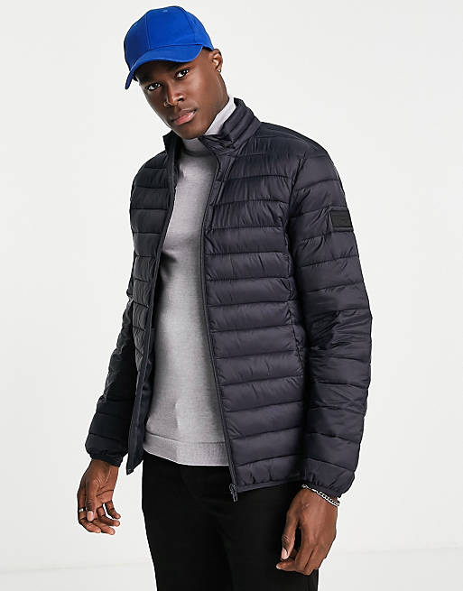 French Connection puffer jacket in navy