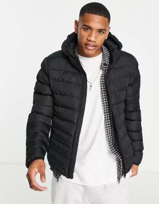 french connection black padded jacket