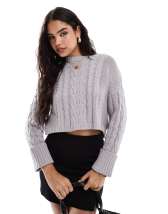 Brave Soul contrast trim cardigan with diamante buttons in black