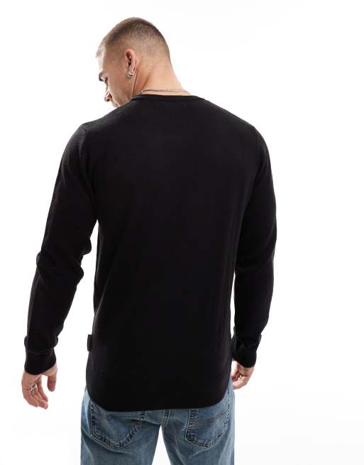 French Connection - Pull ras de cou en maille douce - Noir, 3 de 4