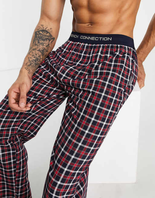 French Connection pyjama bottoms in red check ASOS