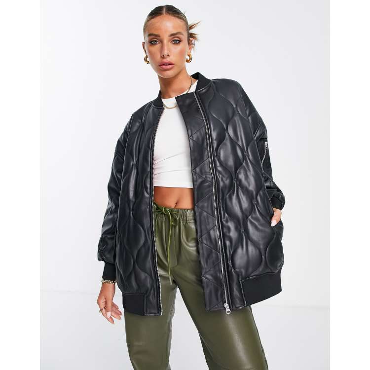 Sleevless Padded Nylon Bomber Jacket - Ready to Wear