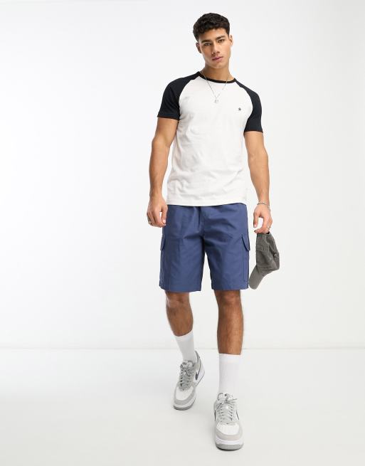 French Connection raglan t-shirt in white & navy | ASOS