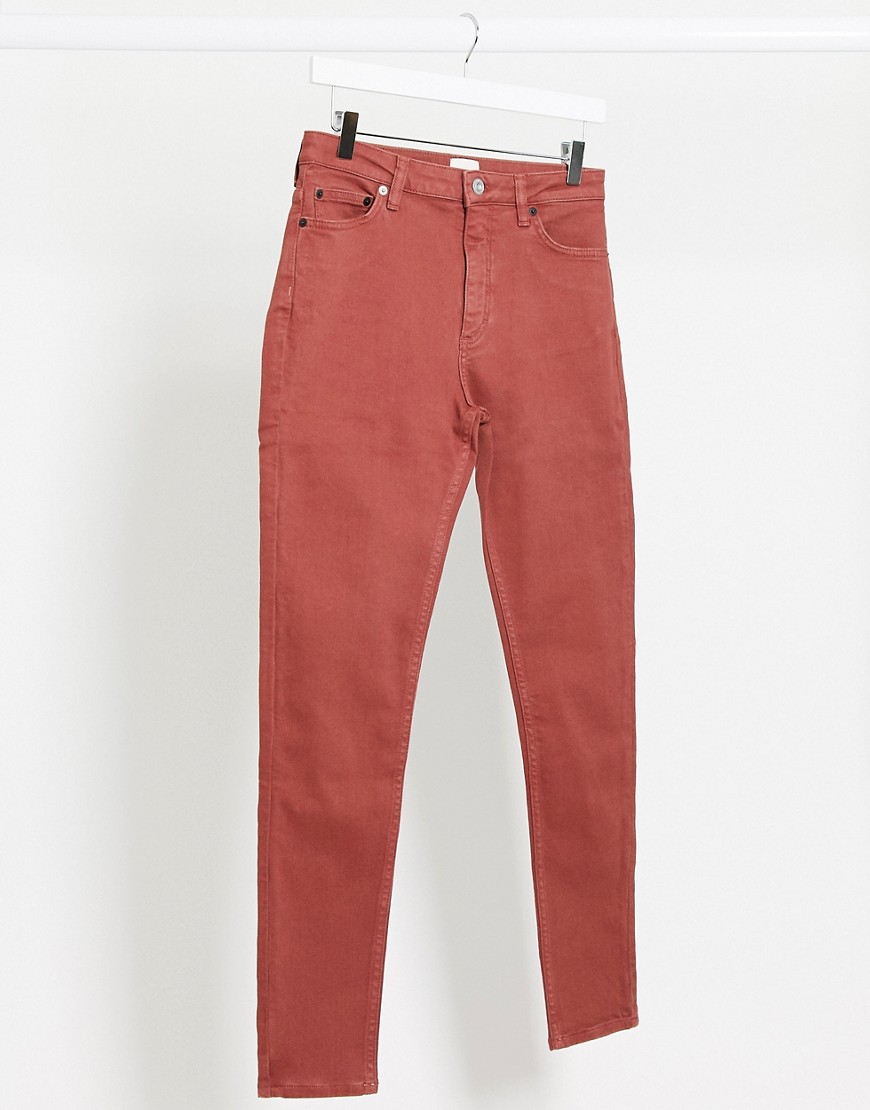 French Connection - Røde højtaljede skinny-jeans