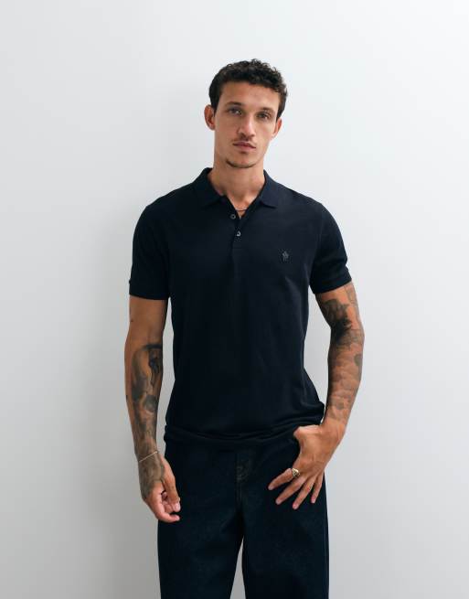 French Connection regular fit pikétröja i navy, 4 av 5