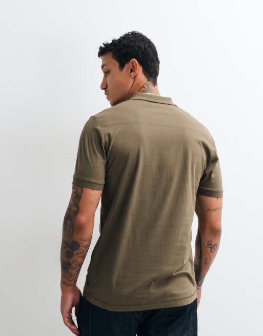 French Connection regular fit polo shirt in khaki, 2 of 5