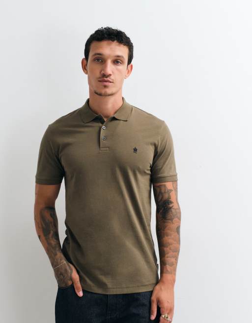 French Connection regular fit polo shirt in khaki, 4 of 5