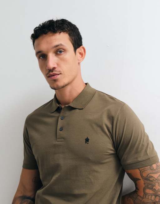 French Connection regular fit polo shirt in khaki, 5 of 5