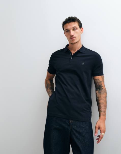 French Connection regular fit polo shirt in navy - view 1