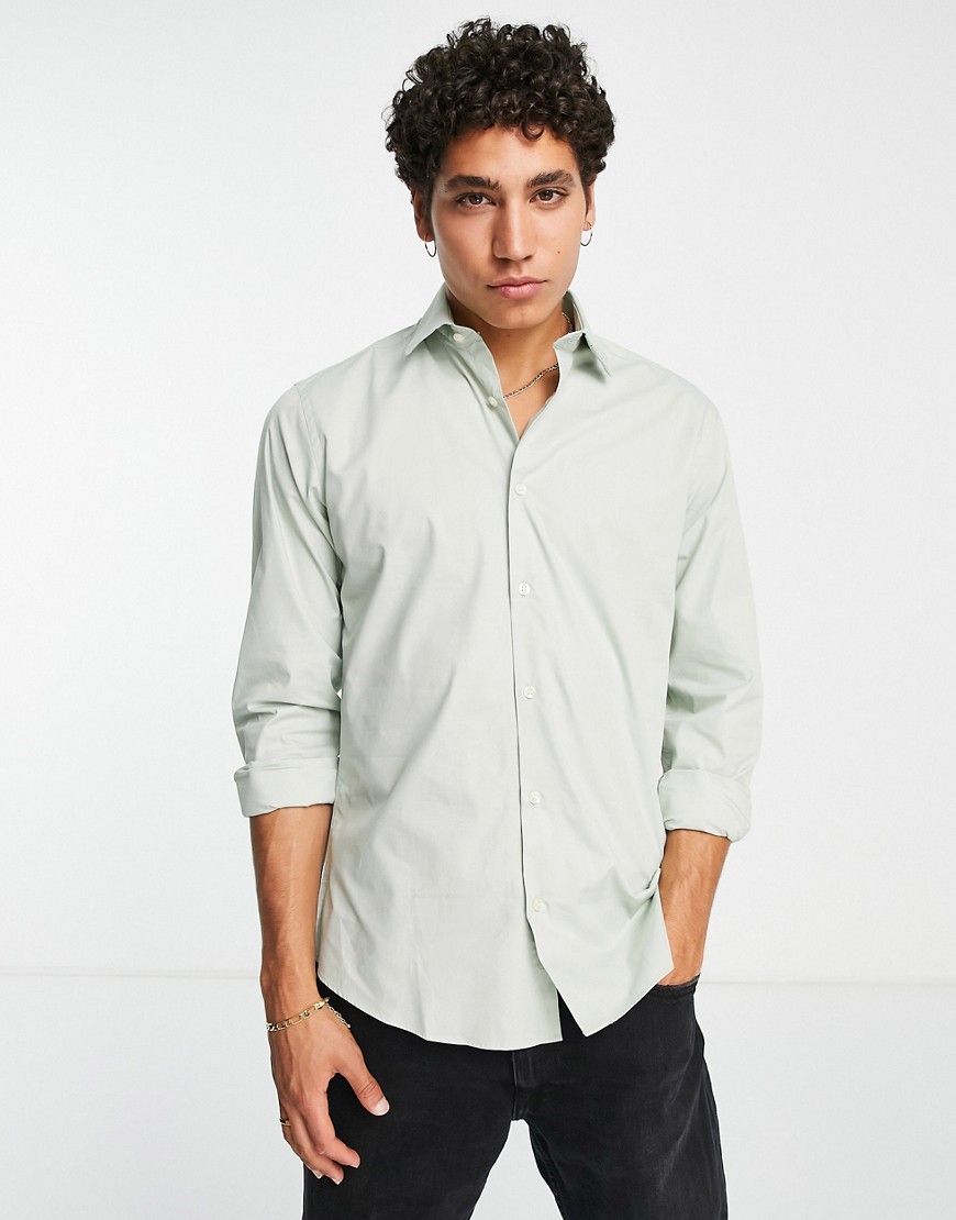 French Connection Regular Fit Shirt In Sage-green