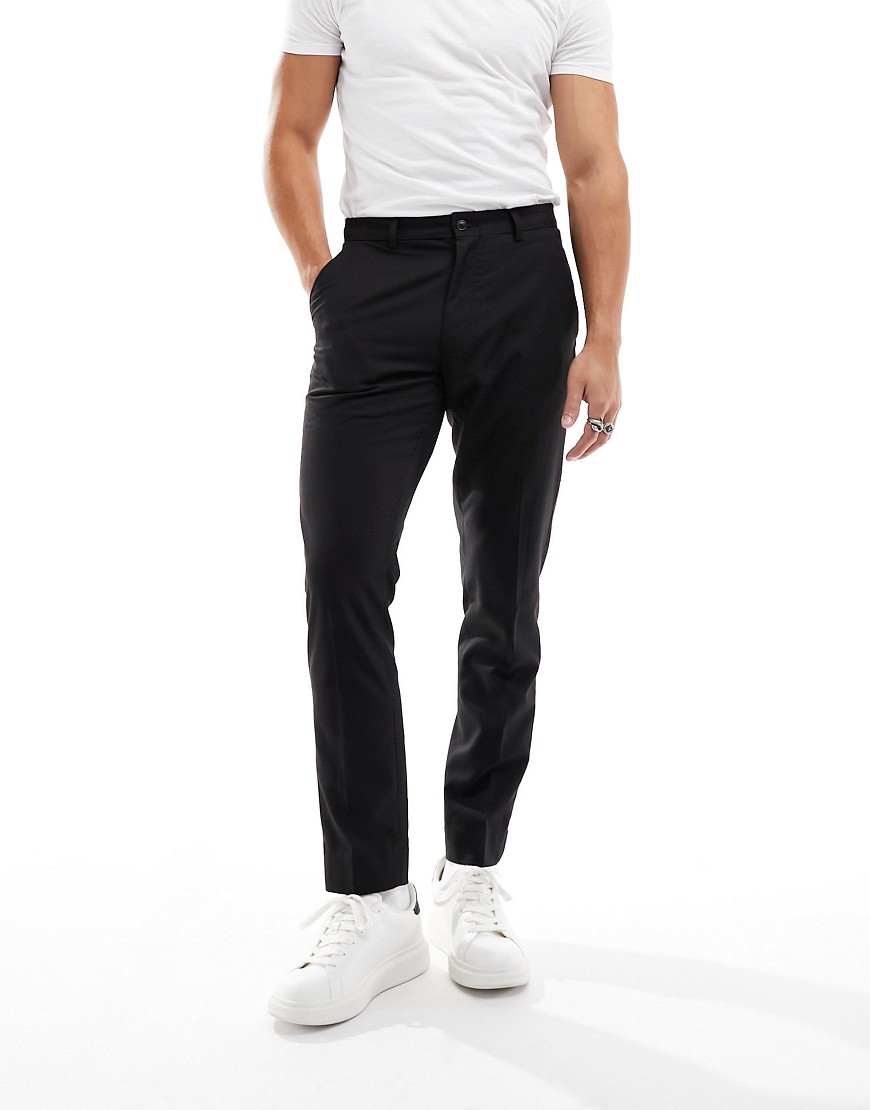 French Connection regular smart trouser in black