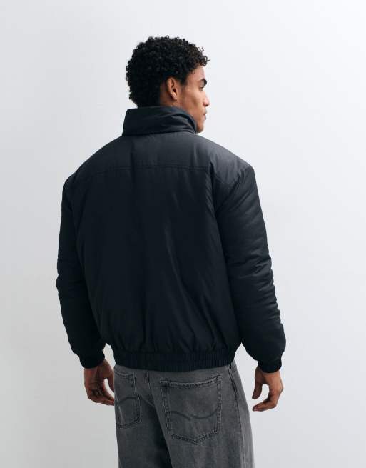 French Connection relaxed padded funnel neck jacket in black, 5 of 5