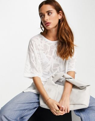 French Connection Reni Afara oversized t-shirt in white