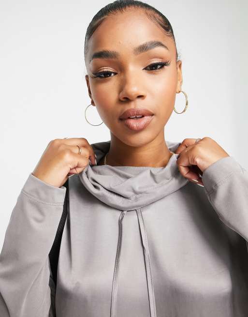 French Connection – Renya – Pullover in Grau mit Kordelzug, 3 von 4