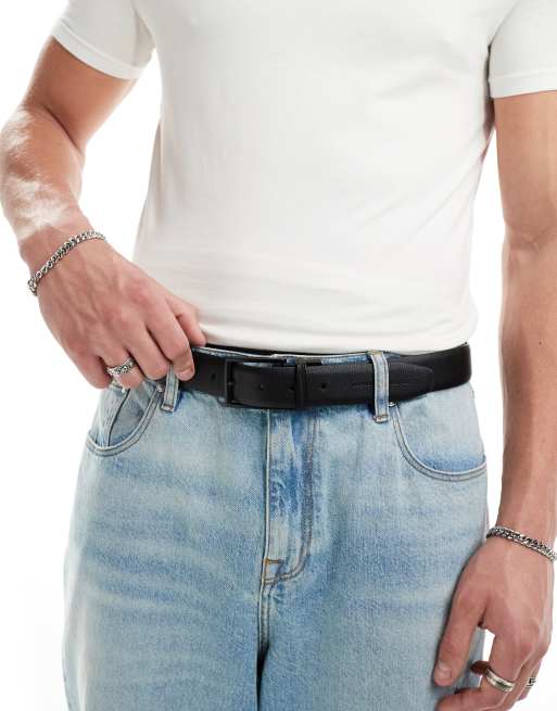 French Connection reversible belt in black and navy