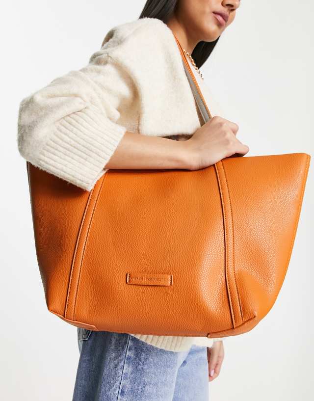 French Connection reversible tote bag in orange