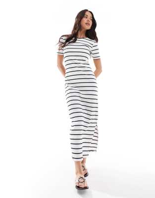 French Connection Ribbed Column Maxi T-shirt Dress