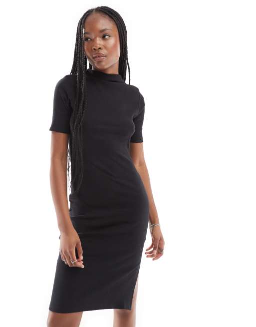 Asos black turtleneck dress online