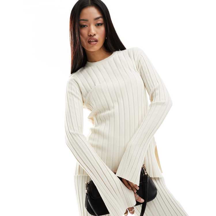 French connection urban 2024 flossy ribbed knit sweater