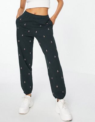 French Connection rina embellished jogger in navy - NAVY