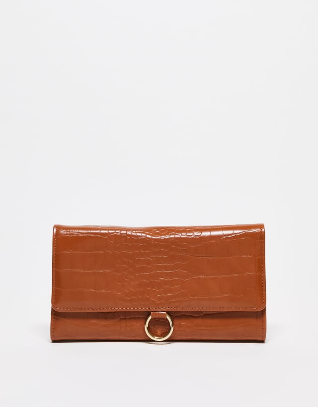 French Connection ring wallet in tan