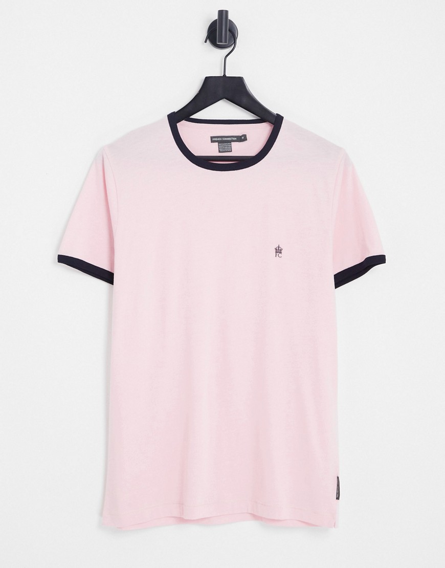 French Connection Ringer T-Shirt In Pink
