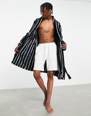 French Connection Robe In Blue And Ecru Stripe