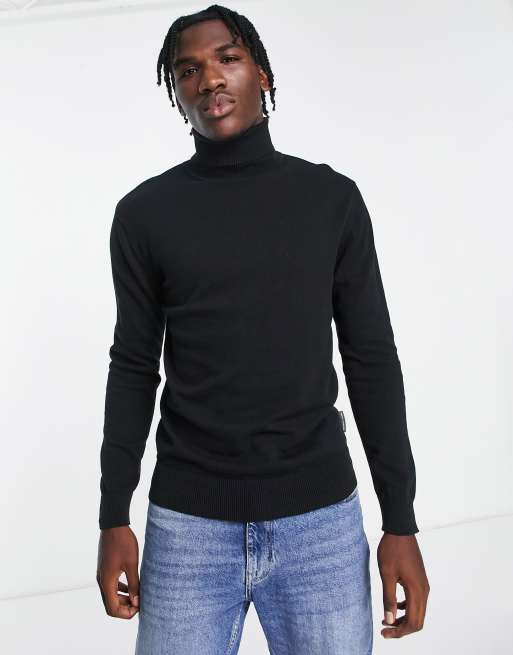 French Connection roll neck jumper in black