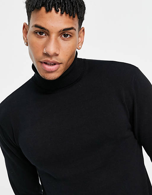 French Connection roll neck jumper in navy | ASOS