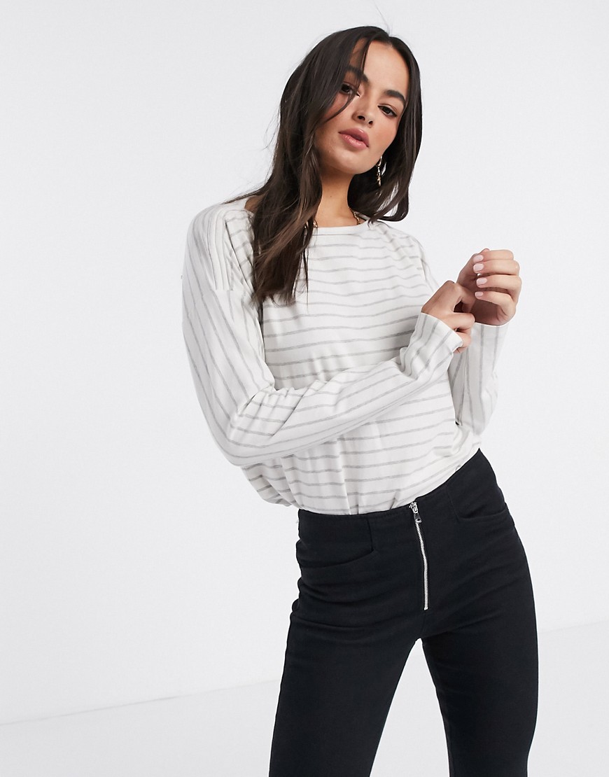French Connection - Rosana - Gestreepte jersey top in wit