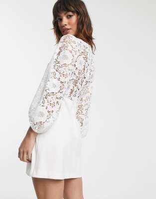 french connection white lace dress