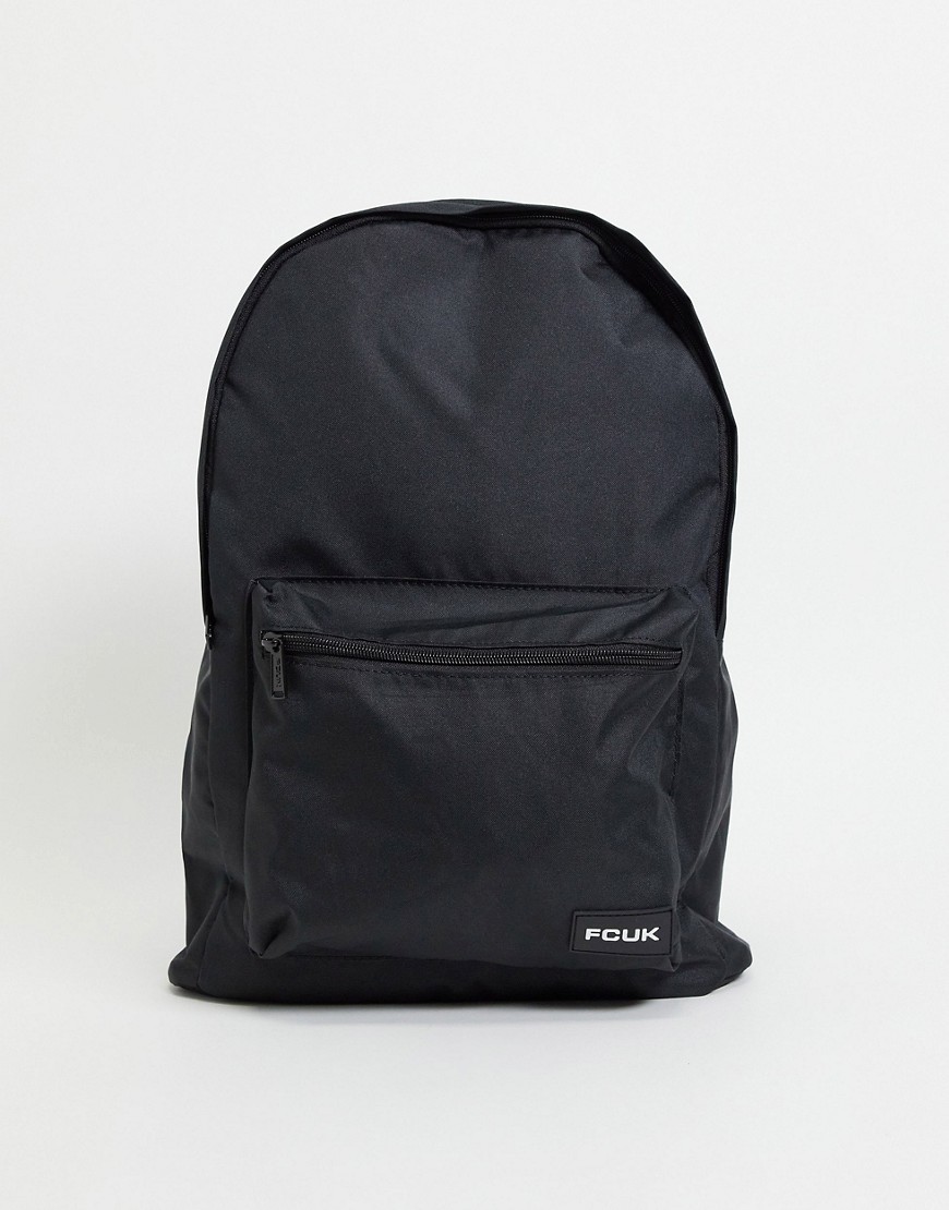French Connection Fcuk Logo Backpack In Black
