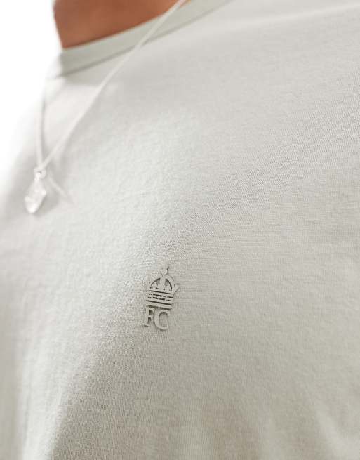 French Connection - Salviegrøn t-shirt med rund hals, 3 af 4