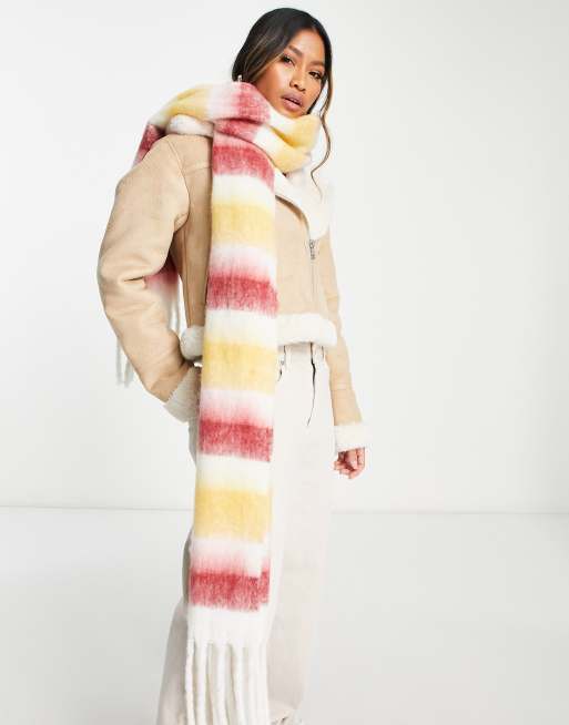 French Connection - Sciarpa a righe multicolore