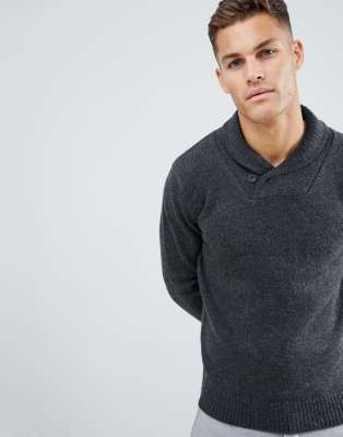 shawl neck sweatshirt