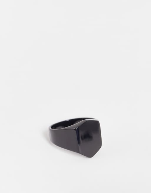 French connection sheild ring black